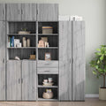 Mobile Casa Giardino portaoggetti sottile Sonoma cm Ingegnerizzato 50 x 42.5 x 225 grigio Legno