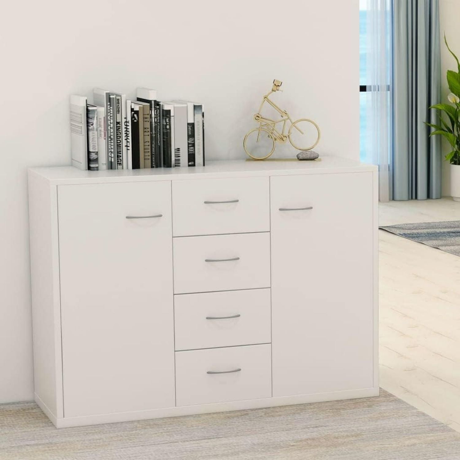 Armadio PALUPLUS Portascope a 2 Ante Lisce in Plastica Misura cm Armadio Multiuso in Italy 4159C 20 Panna con vano 79 x 43 x 164 per le scope e 3 scomparti porta oggetti piedini antiscivolo Made