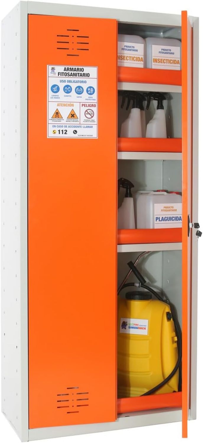 SimonRack Amario Fitosanitario Homologado Armario Pesticidas Qu¨ªmicos 1800x800x400 mm Grigio Simonlocker