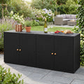 Armadietto ACAGALA da giardino in rattan sintetico 4 porte da balcone 198 55 5 80 cm x x colore