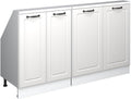 Vicco Set di mobili sottotetto Rion Bianco country Bianco L140 x P46 cm Set di 2 salvaspazio per soffitti inclinati